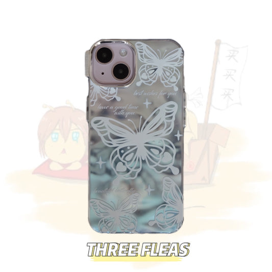 Butterfly Printed Metallic Water Ripple Phone Case