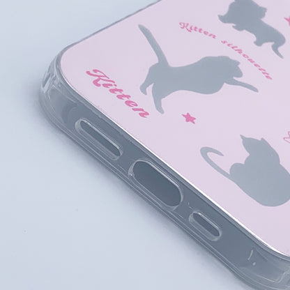 Cute Pink White Cat Phone Case