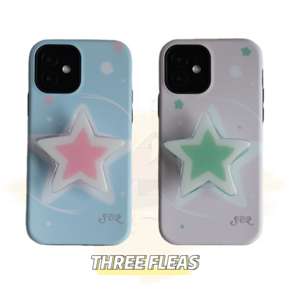 Heart Star Printed Double Layer Phone Case