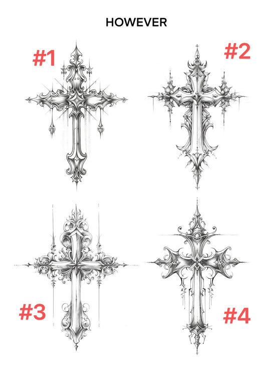 Iron Cross Waterproof Temporary Tattoo Stickers