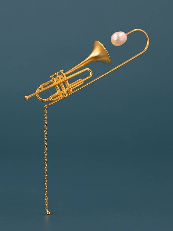 Jazz Trumpet Brooch