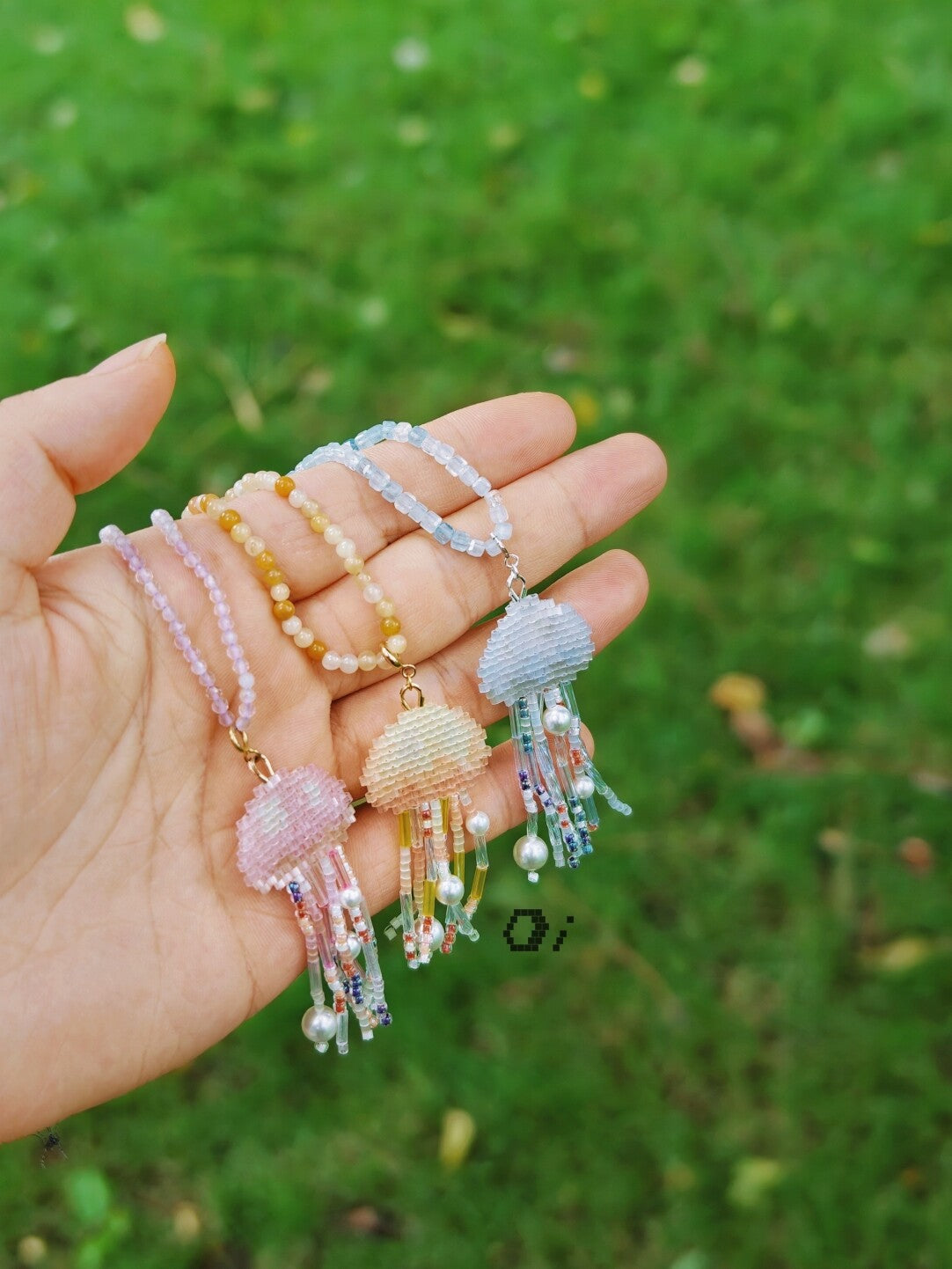 Jellyfish MIYUKI Beaded Necklace