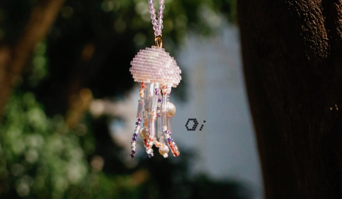 Jellyfish MIYUKI Beaded Necklace