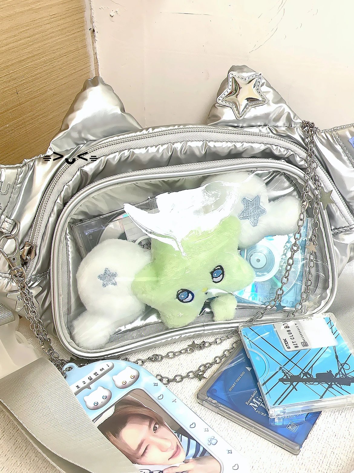 Kawaii Cat-Shaped Sling Ita Bag