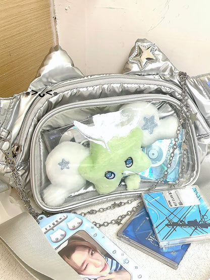 Kawaii Cat-Shaped Sling Ita Bag