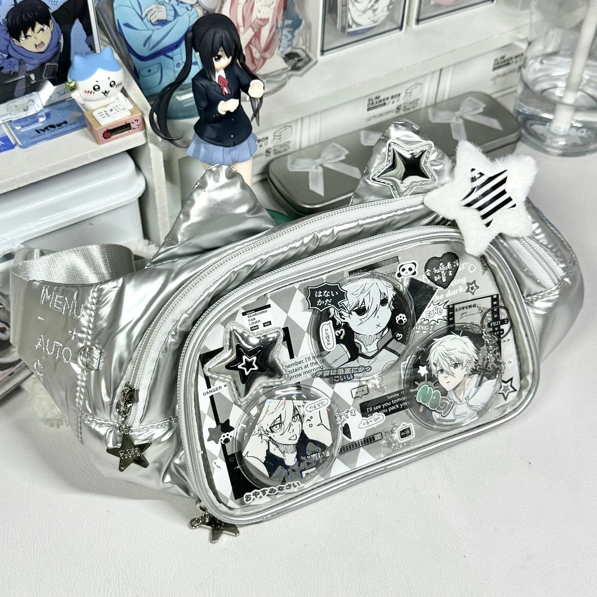 Kawaii Cat-Shaped Sling Ita Bag