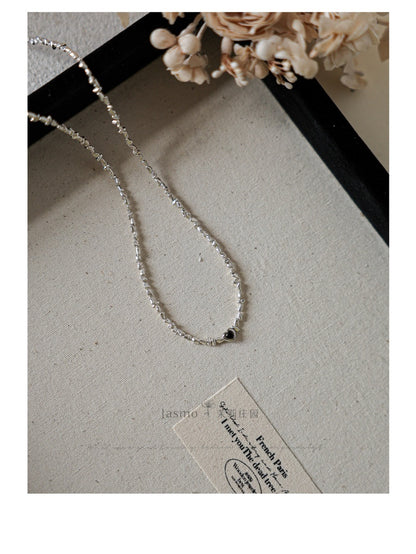 Keshi Irregular Silver Necklace