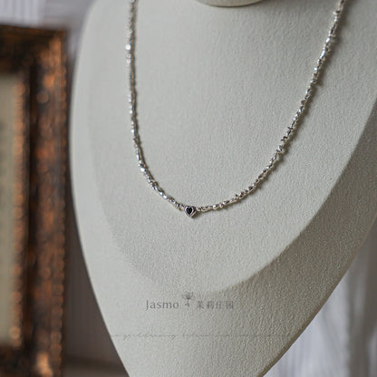 Keshi Irregular Silver Necklace