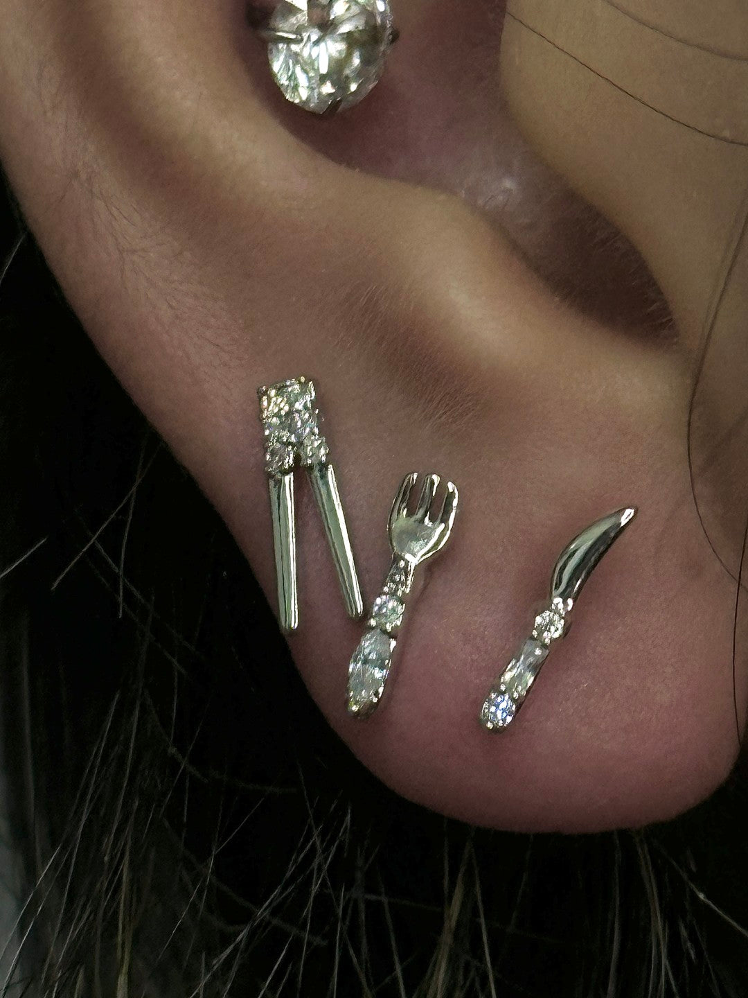 Knife, Fork and Chopsticks Earrings
