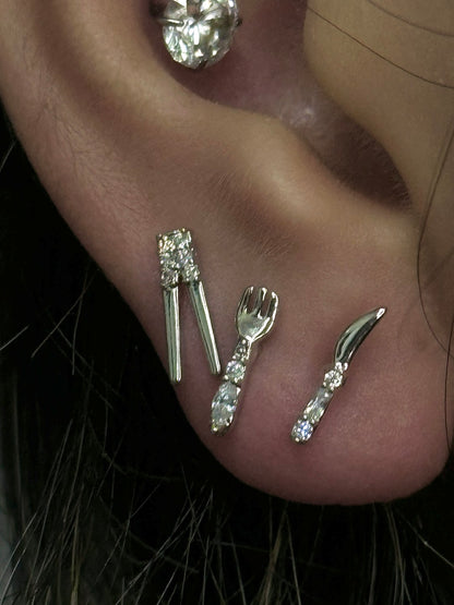 Knife, Fork and Chopsticks Earrings