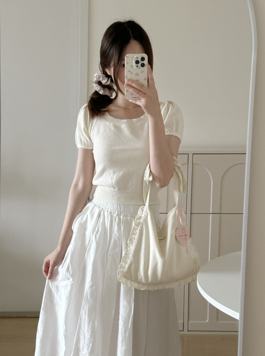 Lace Bow Crossbody Bag