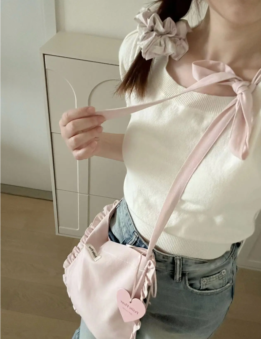 Lace Bow Crossbody Bag