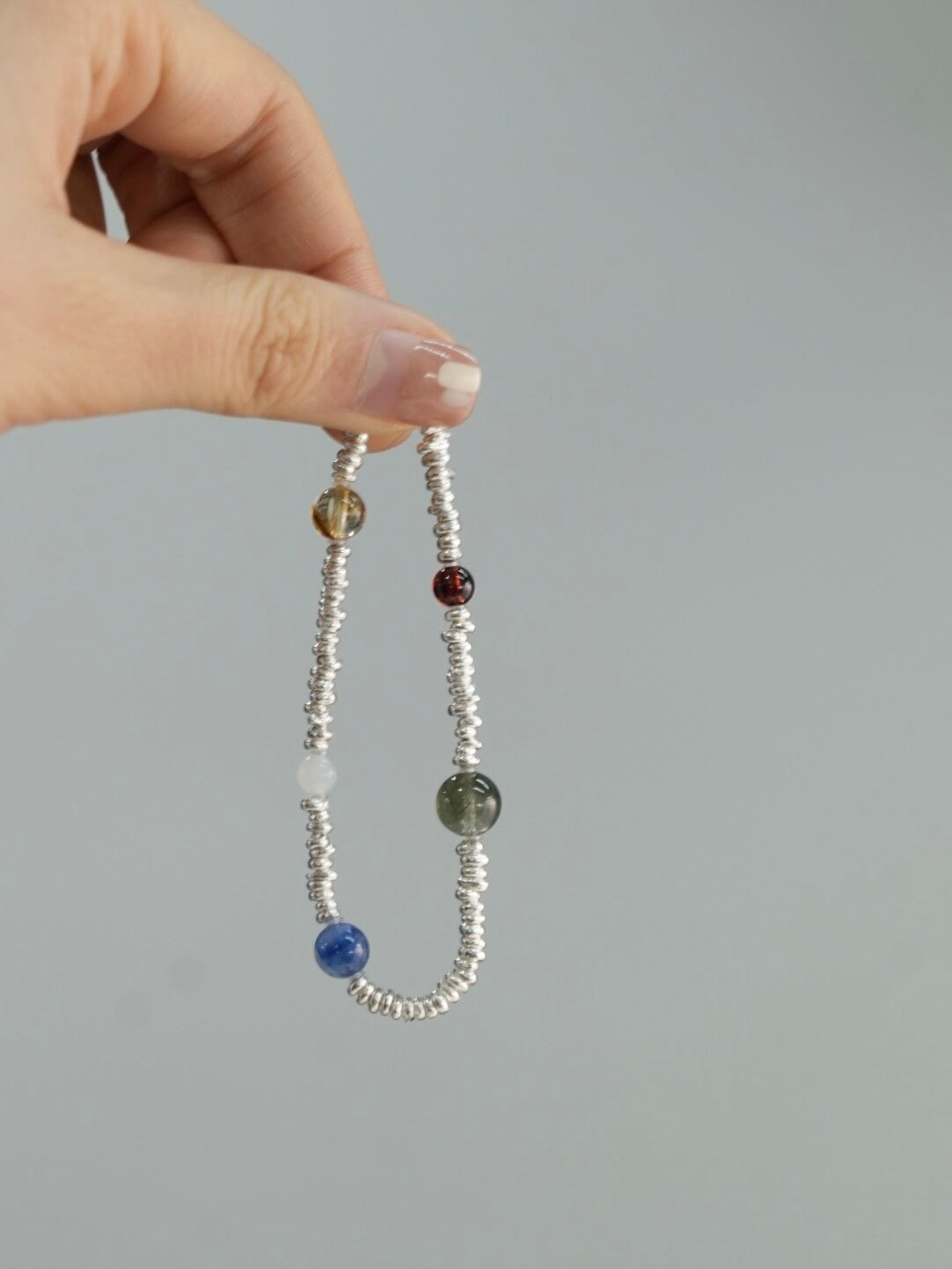 Chiang Mai Garnet Kyanite Beaded Bracelet