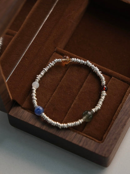 Chiang Mai Garnet Kyanite Beaded Bracelet