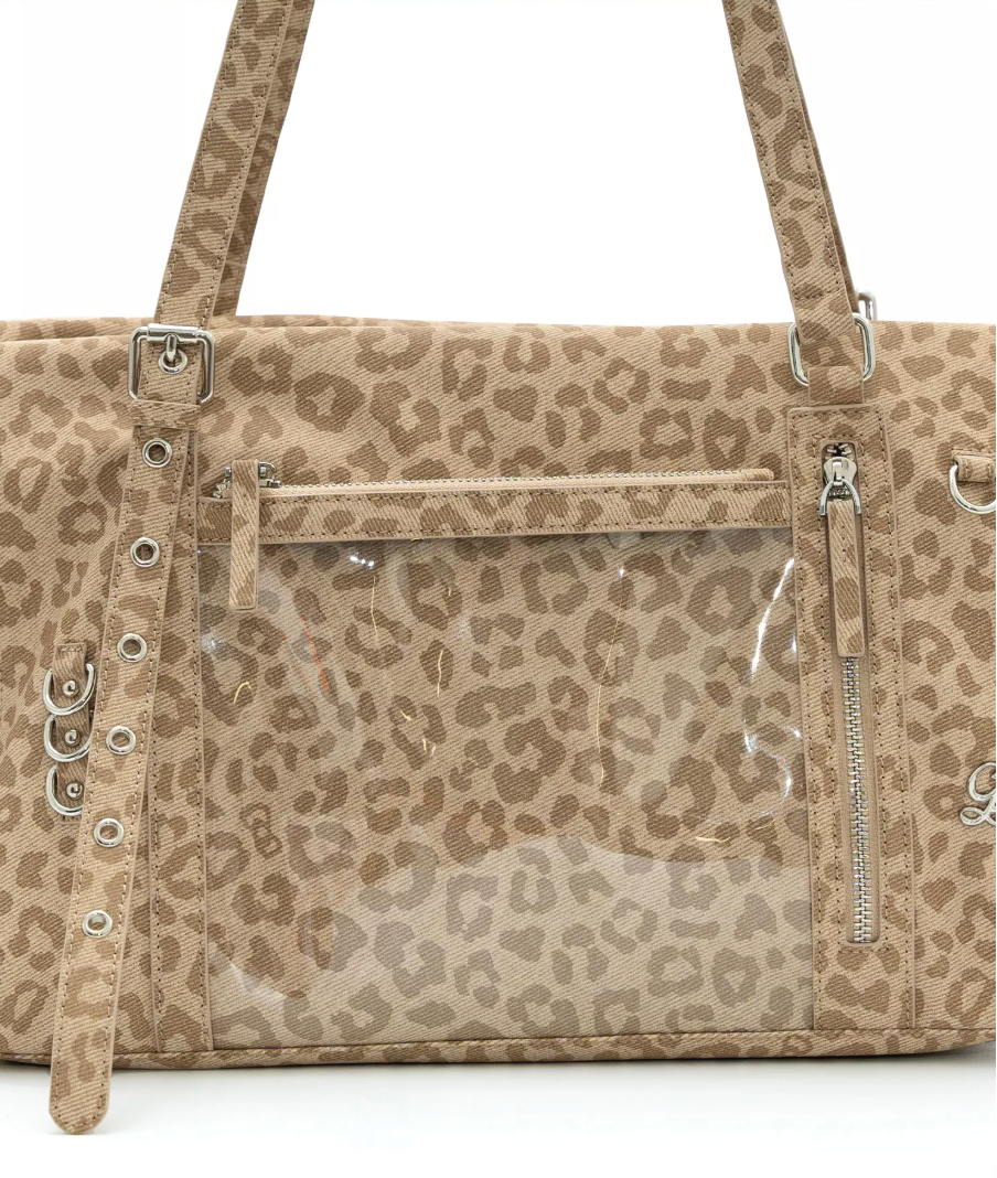 Leopard Print Buckle Strap Ita Shoulder Bag | Bag | Three Fleas
