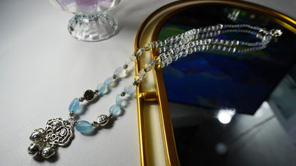 Longevity Lock Crystal Beaded Necklace