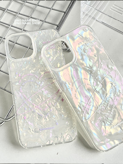 Love Letter Heart Printed Shell Pattern Phone Case