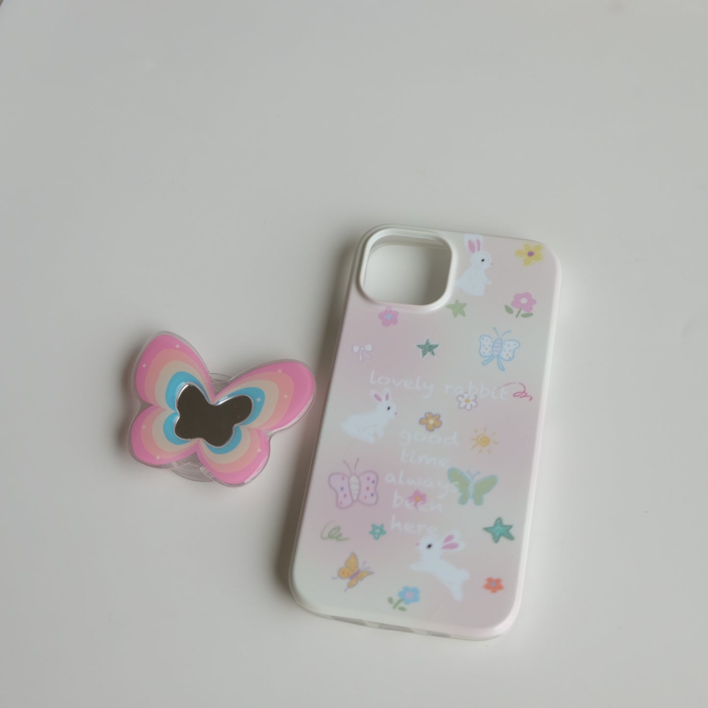 Lovely Rabbit Butterfly Printed Phone Case