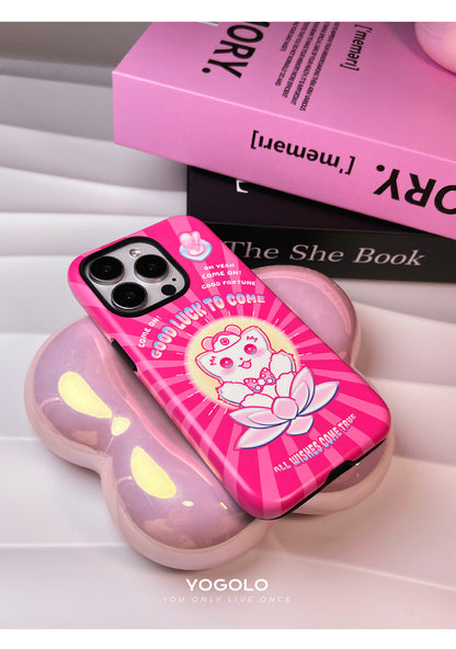 Lucky Lotus Printed Double Layer Phone Case