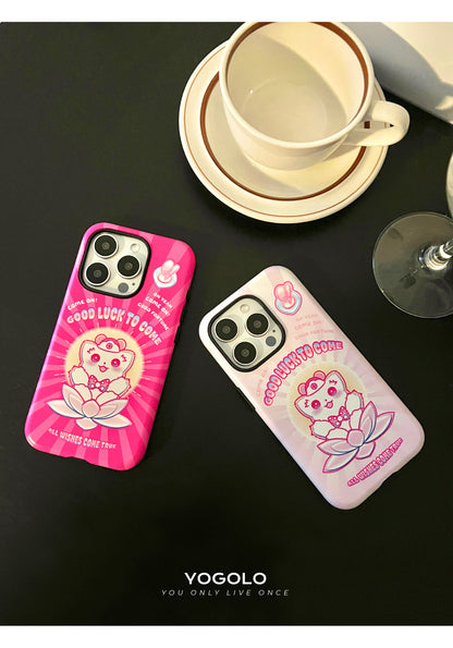 Lucky Lotus Printed Double Layer Phone Case