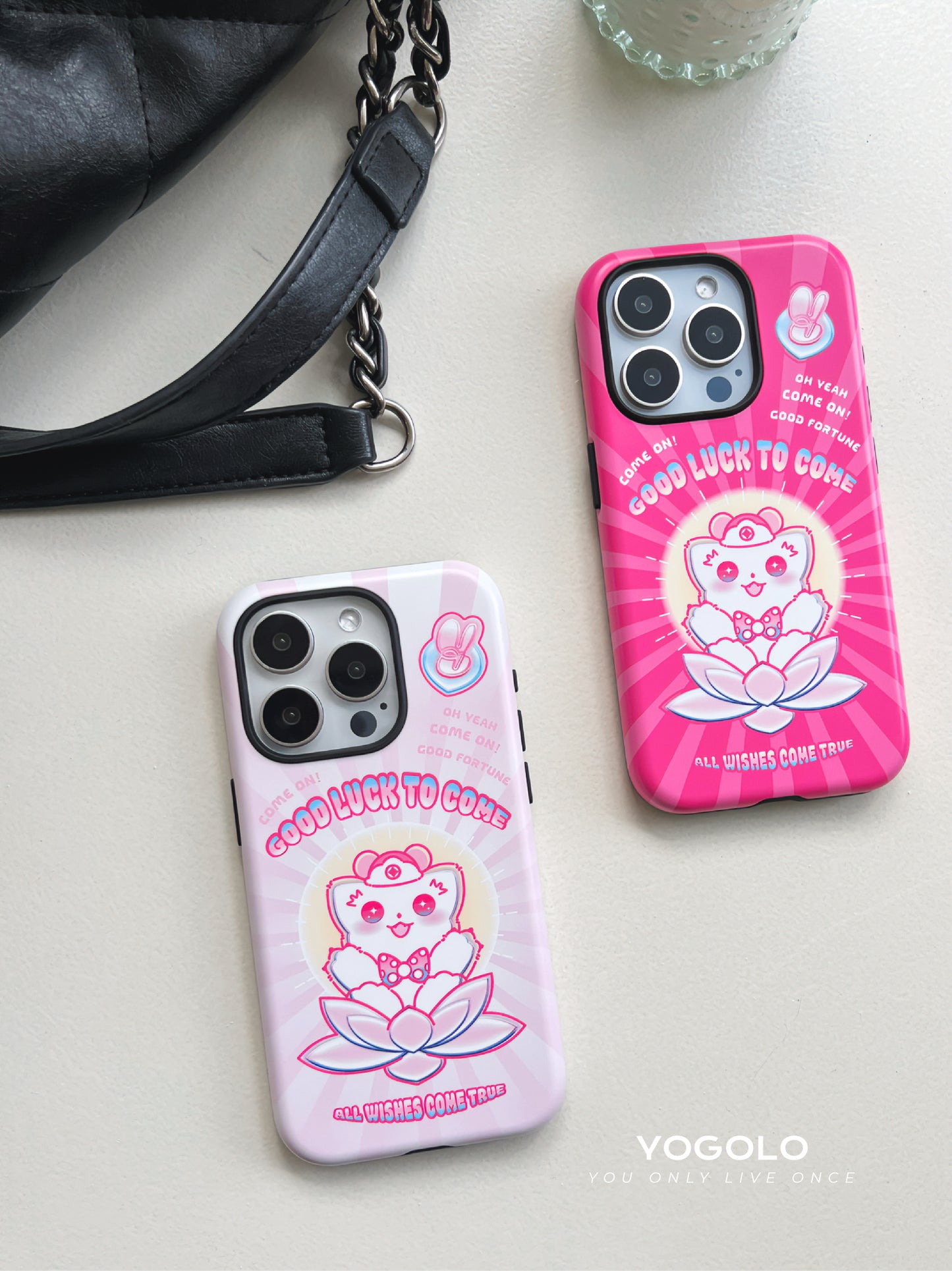 Lucky Lotus Printed Double Layer Phone Case