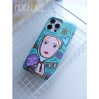 Magic Mirror Girl Cartoon Printed Phone Case