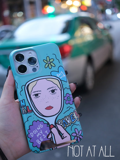 Magic Mirror Girl Cartoon Printed Phone Case