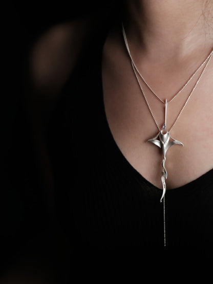 Manta Ray Stacking Necklace