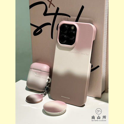 Matcha Latte Ombre Aesthetic Phone Case + AirPods Case