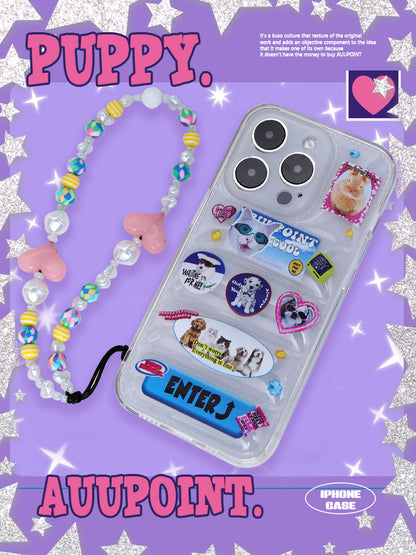 [Meme Case] Cute Puppy Kitten Stickers Printed Phone Case