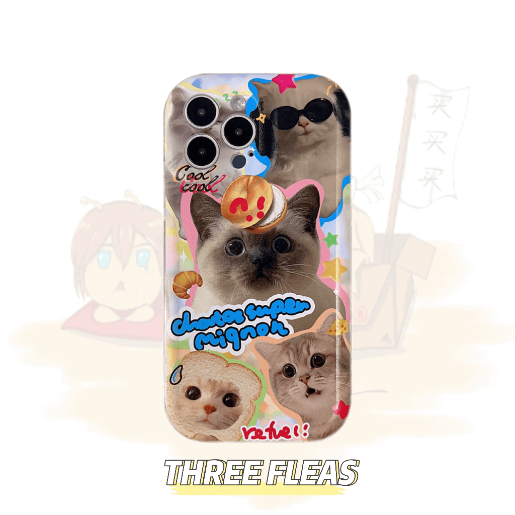 [ Meme Case ] Fat cat diary air-cusion phone case