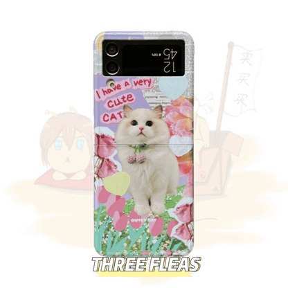 [ Meme Case ] Kitty party Samsung Galaxy Z Flip3/4 phone case