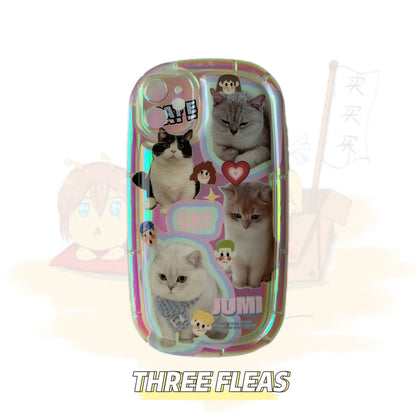 Meme Cute Cats Printed Air-Cusion Phone Case