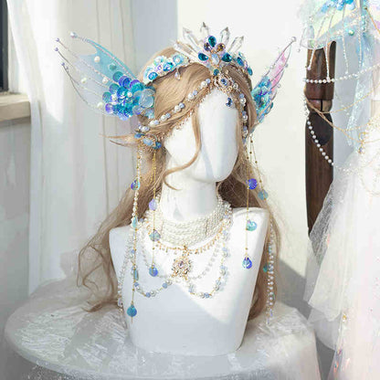 Mermaid Princess Beaded Tassel Dress Set