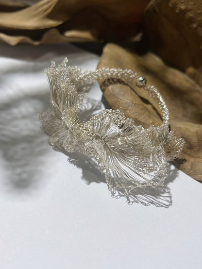 Metal Woven Petal Bracelet