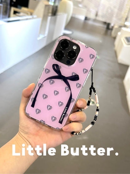 「Original」Metallic Love Printed Butterfly Ribbon Phone Case