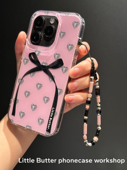 「Original」Metallic Love Printed Butterfly Ribbon Phone Case