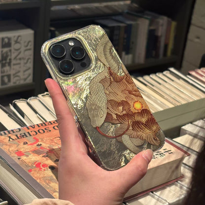 Midnight Bloom: Snake & Peony Neo-Chinese IMD Case