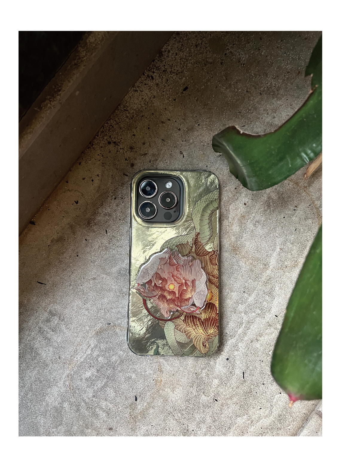 Midnight Bloom: Snake & Peony Neo-Chinese IMD Case