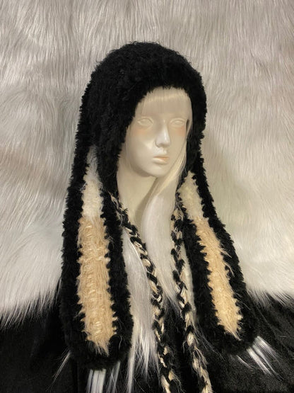 Midnight Bunny Crochet Hat
