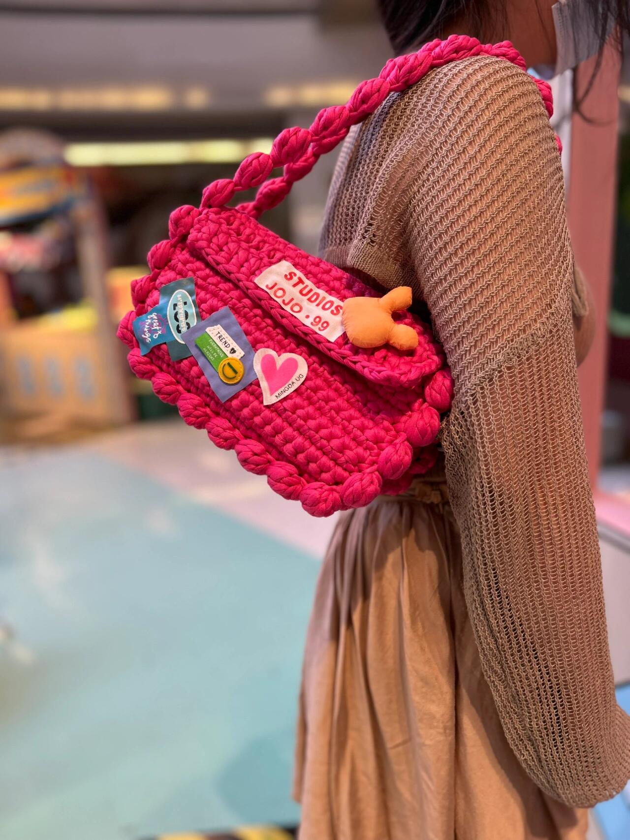 Mini Barbie Pink Crochet Bag