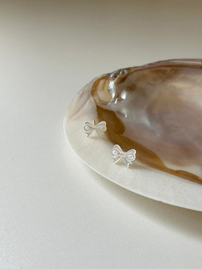 Mini Bow Shell Earrings