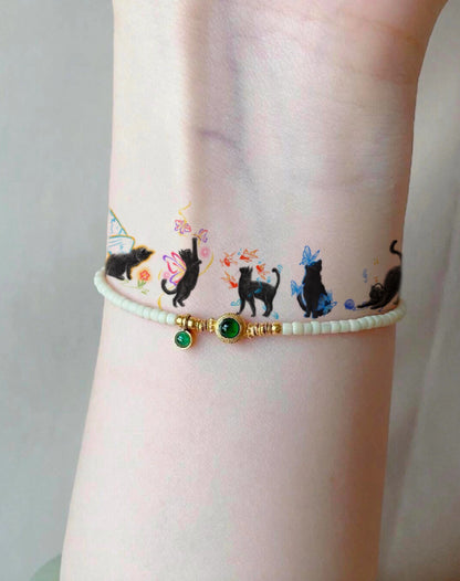 Mini Cats Cartoon Waterproof Temporary Tattoo Stickers Set