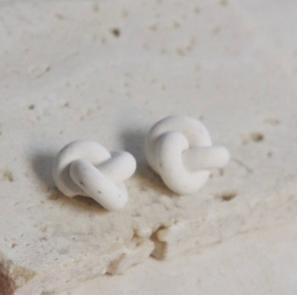 Mini Knot Polymer Clay Earrings