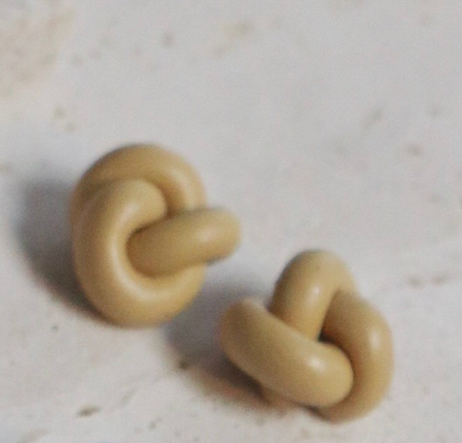 Mini Knot Polymer Clay Earrings