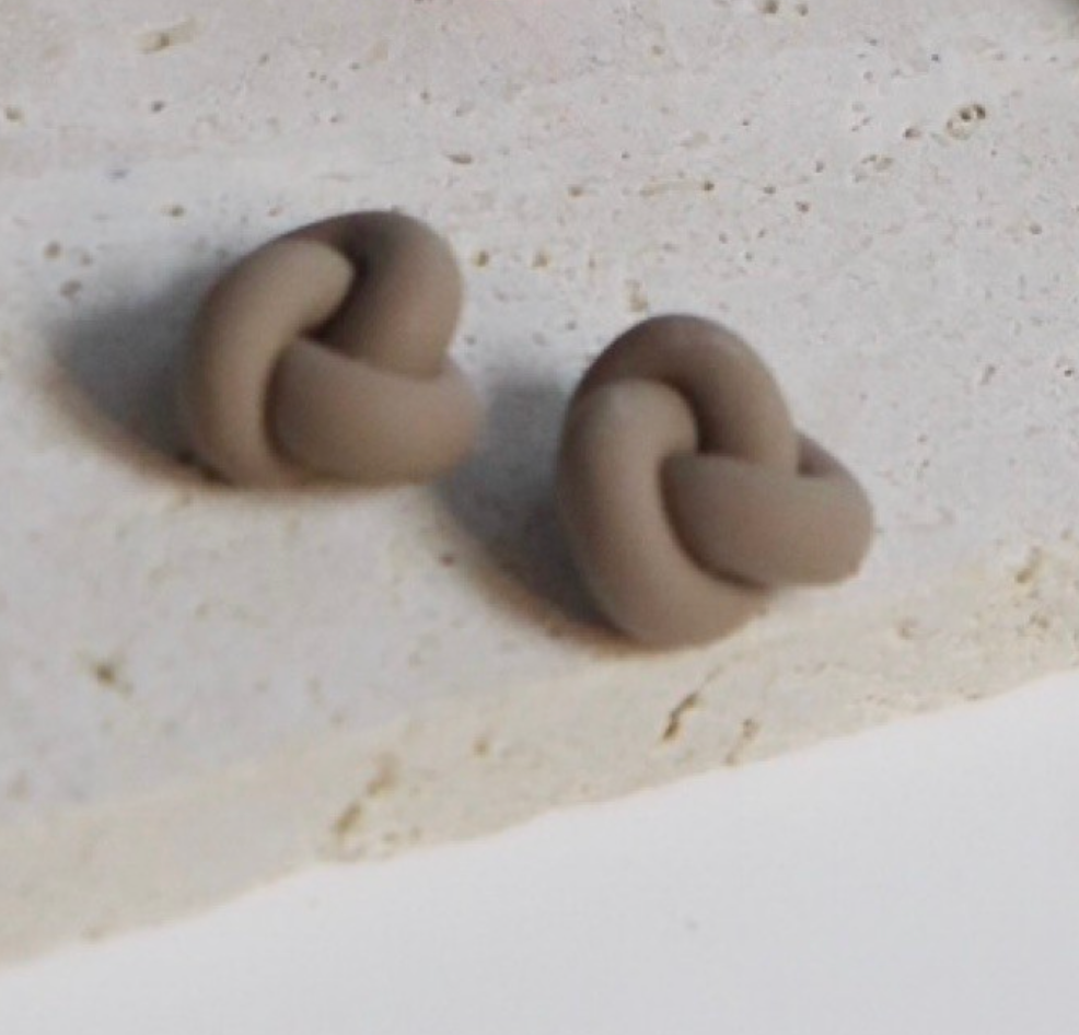Mini Knot Polymer Clay Earrings