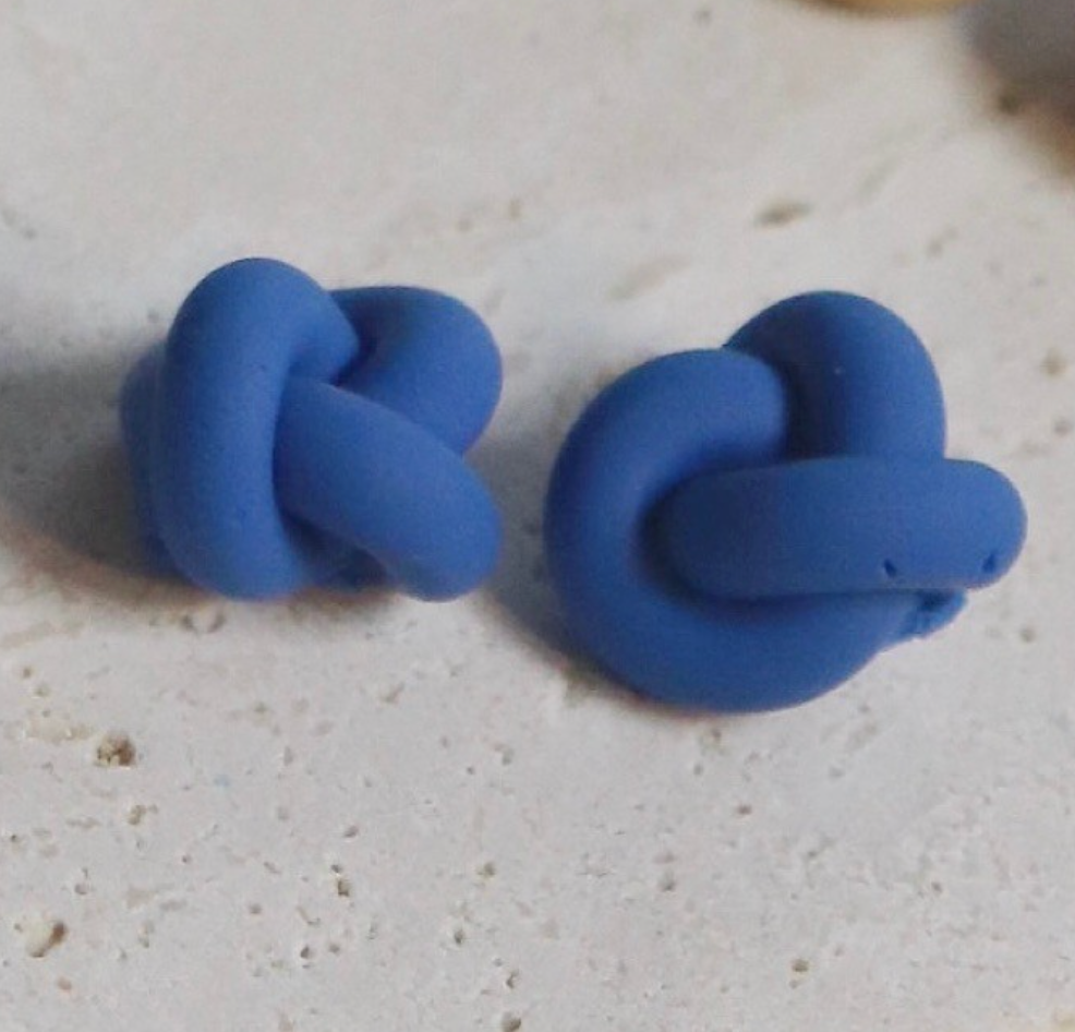 Mini Knot Polymer Clay Earrings