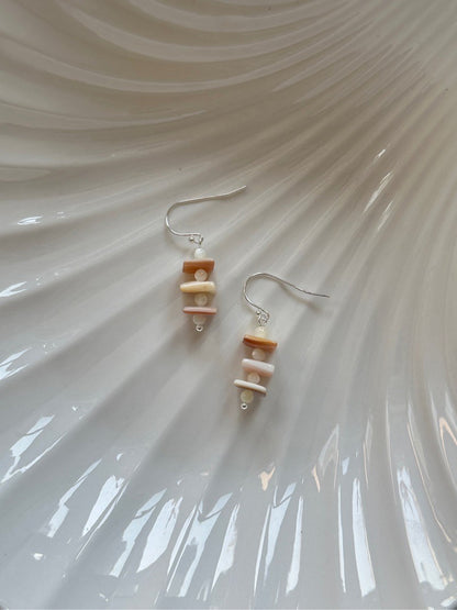 Mini Square Shell Earrings