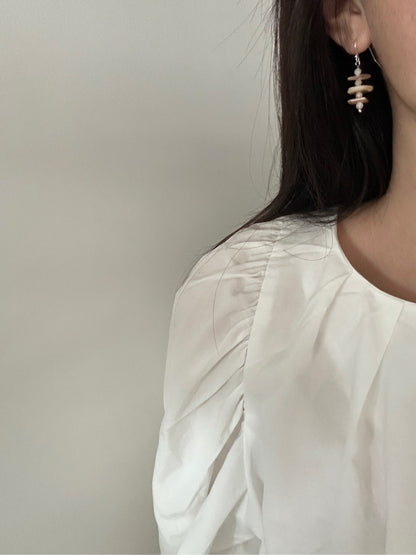 Mini Square Shell Earrings