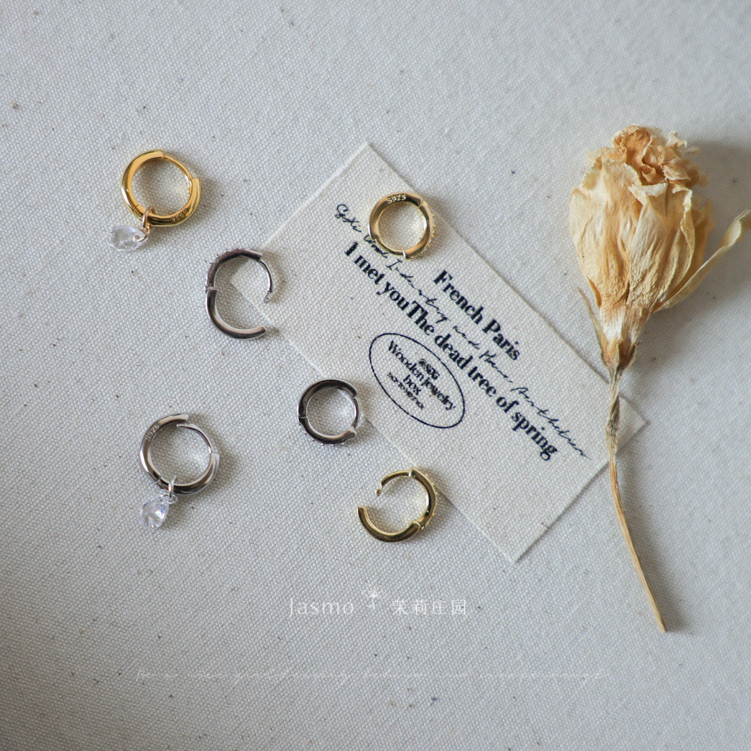 Minimalist Mini Zircon Huggies Earrings